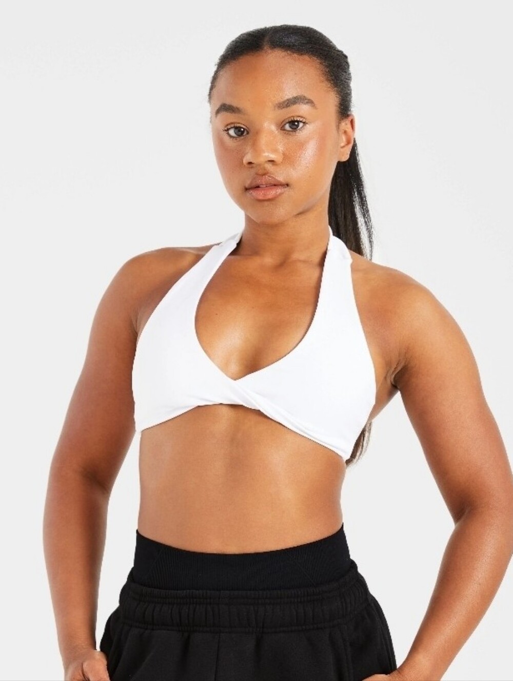 AYBL Twist Front Halter - White